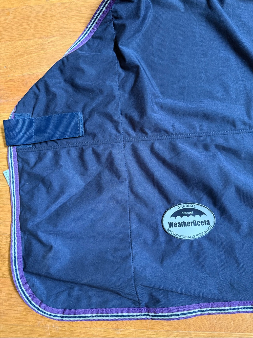 Weatherbeeta wickeasy promo microfiber horse cooler size 81 navy w/ wine trim